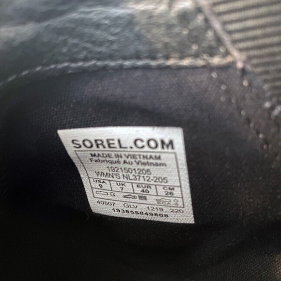 Sorel‎ Women's Braun Leather Cate Block Heel Ankle Casual Chelsea Booties Size 9 - Picture 10 of 10